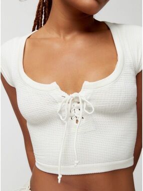 Urban Outfitters Out from Under Knockout Seamless Lace-Up Top NWT